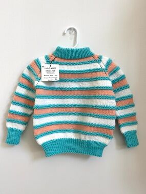 Hand Knit Sweater Kids Size 2/3